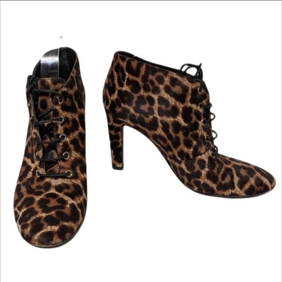 DIANE VON FURSTENBERG Skylar Calf Hair Booties 9 - Picture 11 of 11